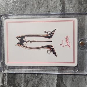 Christian Louboutin Shoe Playing Card In Plastic Case - 3 Of Diamonds